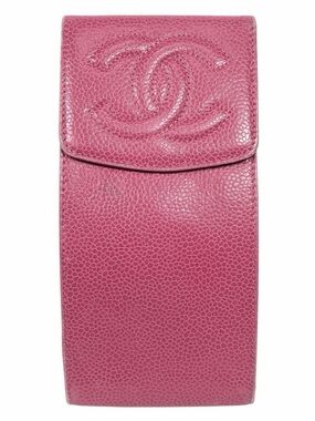 Chanel Pink Caviar Leather Sunglasses Case